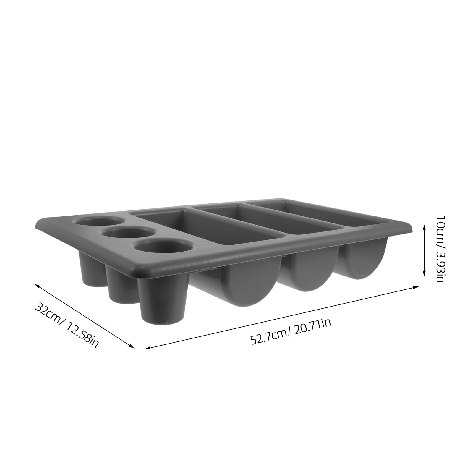 Angoily Kunststoff Besteckkasten mit Fächern für Restaurant und Küche Platzsparendes Design Einfach zu Reinigen Gewerblicher Utensilienhalter für Messer Gabel Löffel