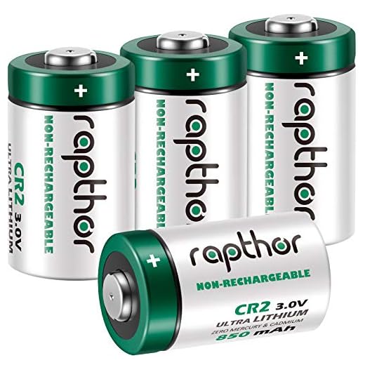 Rapthor CR2 Battery 3 Volt 850mAh High Power 4 Pack Non-Rechargeable Lithium Batteries 3V with PTC Protection for Flashlights Calculator Camera Clocks Toys Alarm Systems Golf Rangefinder (Pack of 4)