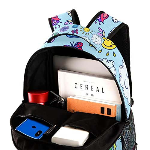 Mochila escolar para estudiantes con flecos y flores estilo casual modelo 72 4