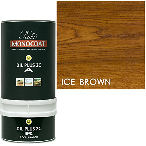 Rubio Monocoat Zero VOC 2 Component Oil Finish, Ice Brown, 350ML