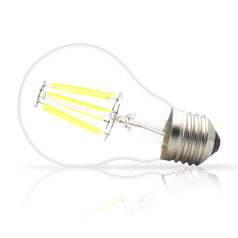 Mengjay 20x LED Lampe E27 Kaltweiß 6W, ersetzt 50W Glühlampe, 500lm, Filament Birne, 360°, 10er Pack