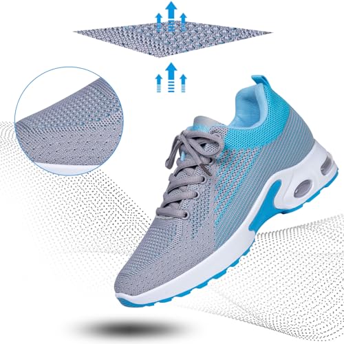 Image of Padgene Womens Sneakers Air Cushion Running Shoes Lightweight Tennis Walking Shoes Mesh Breathable Gym Work Fashion Sneakers Athletic Comfortable Casual