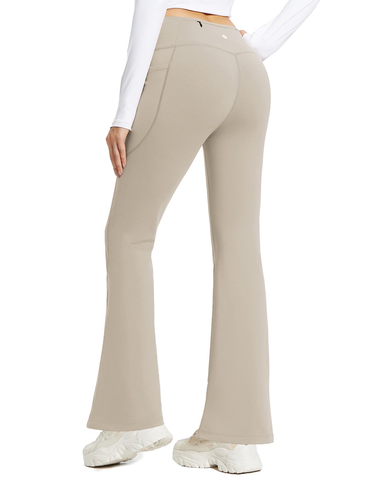 baleaf Pantaloni Termici Donna Yoga Bootcut Leggings A Vita Alta con Tasche Foderati in Pile Pantaloni Termici Invernali Leggings Sportivi Fitness Casual Allenamento Jeggings