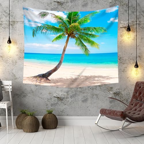 Tapiz de pared de 150 x 150 cm con paisaje natural, cortina decorativa para salón y habitación 3