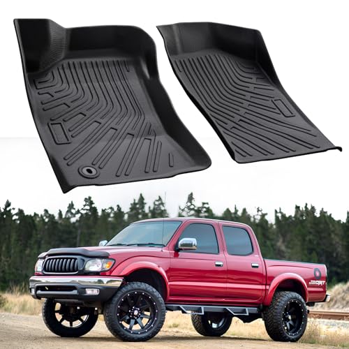 COTAZA Car Floor Mats for Toyota Tacoma 19952004(Not Fit Double Cab) All Weather Custom Fit Heavy Duty Rubber Liner Car Accessories for Tacoma 1995 1996 1997 1998 1999 2000 2001 2002 2003 2004