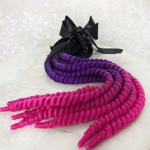 Walbest Helmet Braids, Personality Helmet Ponytail Decoration Bowknot Dirty Braid Multicolor Hollow Curly Helmet Braid For Motorcycle - 3 #TOP6
