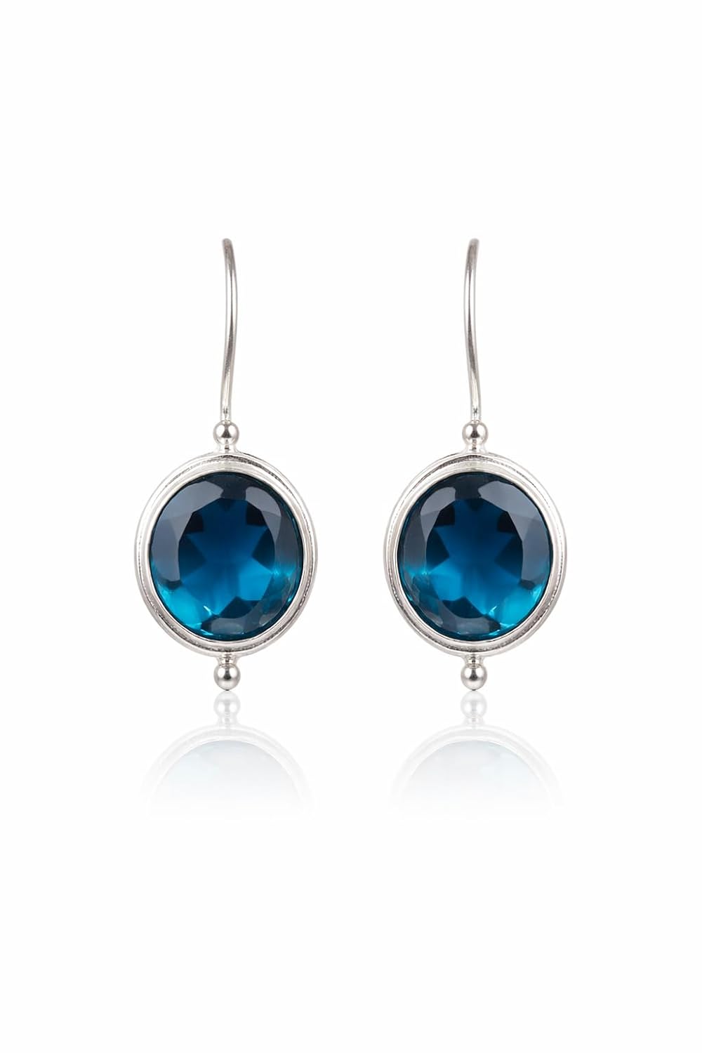 Minimalist 925 Sterling Silver Earrings,Drop & Dangle Earrings,10x12mm Oval Shape Gemstone,Handmade Jewelry,Birthstone Earring,Daily Wear Earring,Earring For Gift