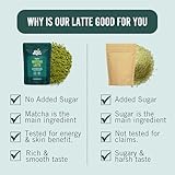Green Origins Organic Japanese Matcha Latte Blend, Energy & Concentration, Vegan, Dairy Free, Natural & Low Sugar, Source of Vitamin C & A, 100g - Image 4