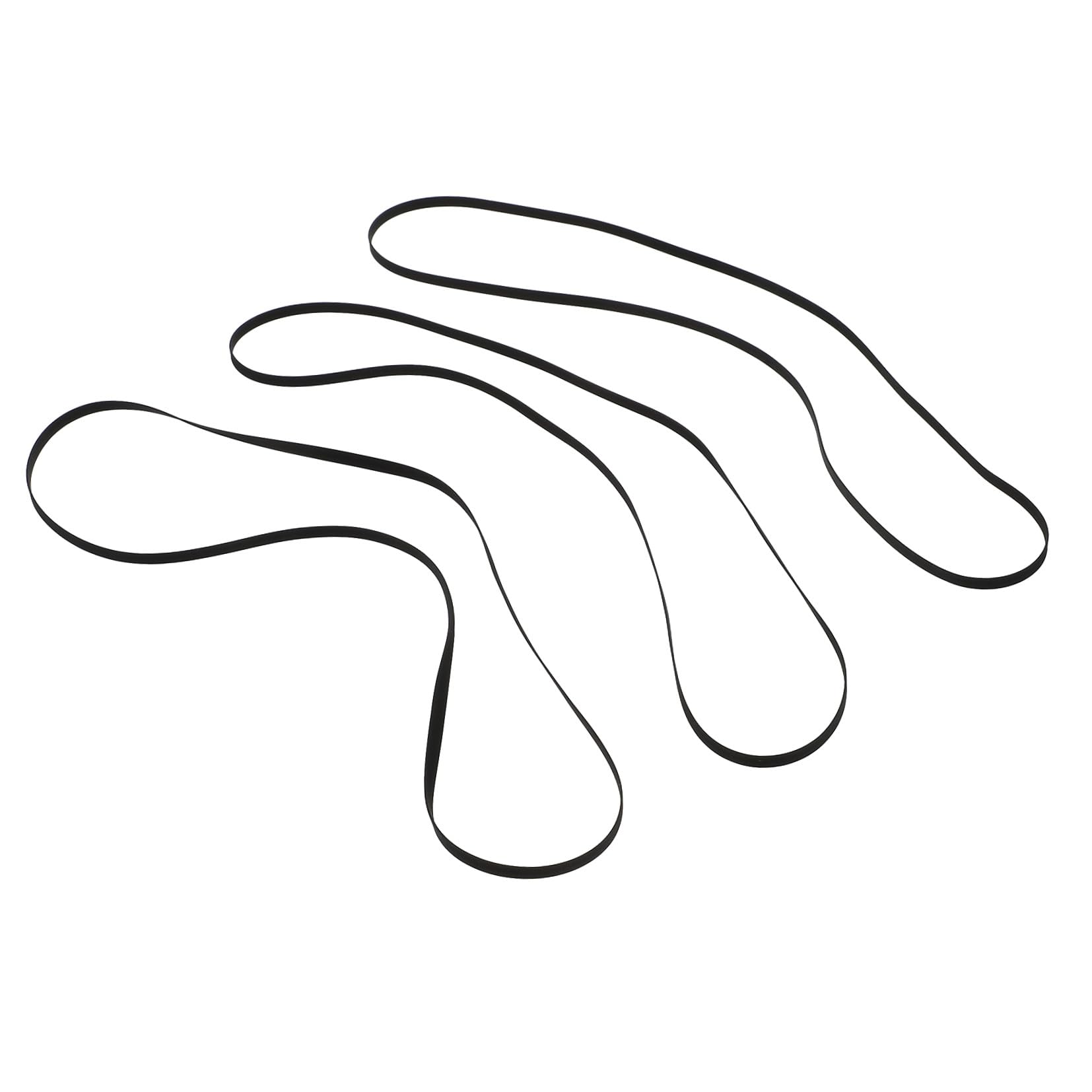 jojofuny 4 Sets Plattenspieler-zubehör Schwarzer Gummi-antriebsriemen Für Plattenspieler Geräuschreduzierung Sanfte Rotation Universelle Passform Für Plattenspieler 3 Stück X 4