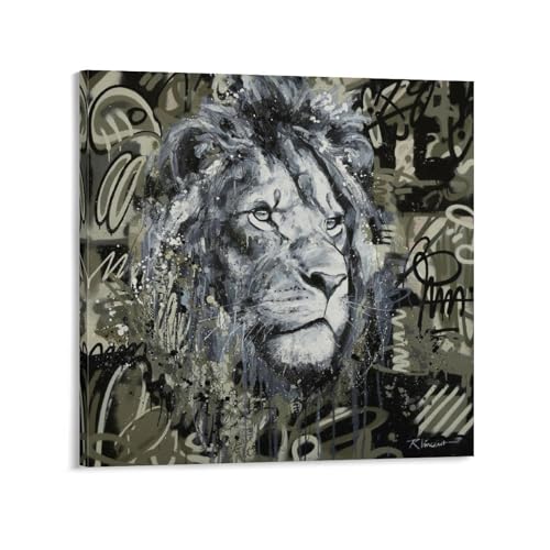 バンクシー 絵画 インテリア アートライオン アート ポスター バンクシー ストリート アート グラフィティ アートパネル キャンバス ポスター 壁アート 誕生日ギフト ホームアートワーク すぐに掛けられます12x12inch(30x30cm)