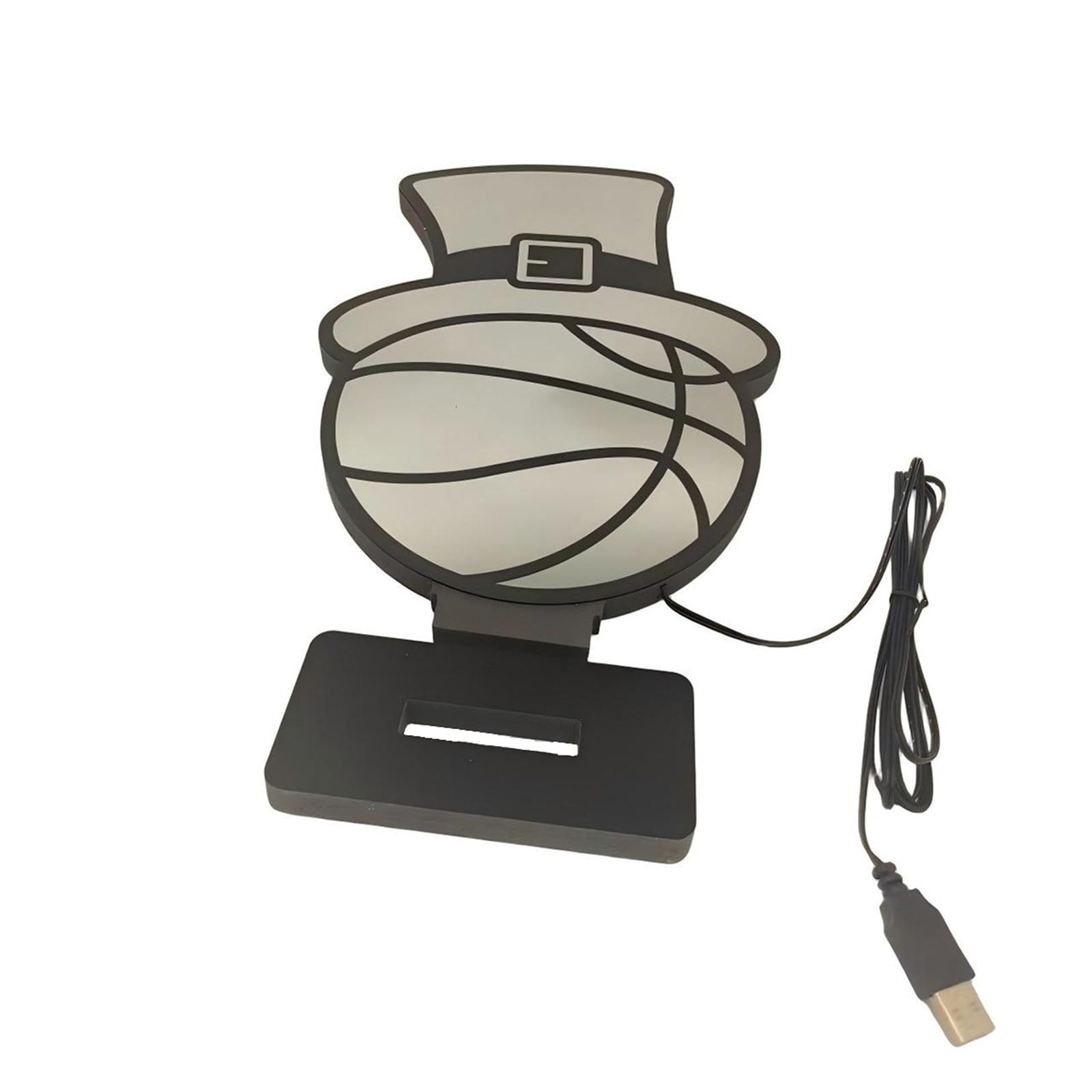 Msioytog Multicolor Hat Basketball Led Festival Light With Layered Mirroring Effect Infinitely Mirroring Tunnel Light For Home Decoration Lighting For Party Bedroom Living Room Home Decoration