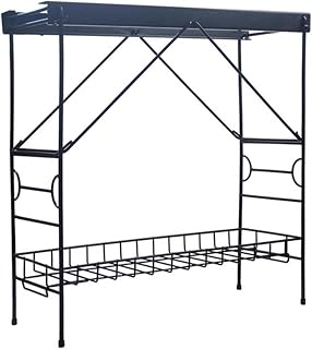 Sports Equipment Organizer,Double-Layer Tennis Racquet Storage Rack,Metal Ball Sports Equipment Storage Rack,Can Store 18-20 Rackets