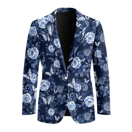 INSTANTARTS Men's Casual Blazer One Button Loose Fit Casual Blazer for Men Regular Fit Lightweight Sport Coats Stylish3