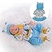 22inch 55cm Poupées Réincarné en Silicone Souple en Vinyle Real Life Dolls Sleeping Yeux fermés réalistes bébés Nouveau-nés pour 3 Ans et Plus Réincarné Jouets Cadeaux de Noël