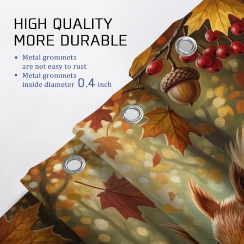 Rideau de douche écureuil marron en tissu imperméable 183x183 cm