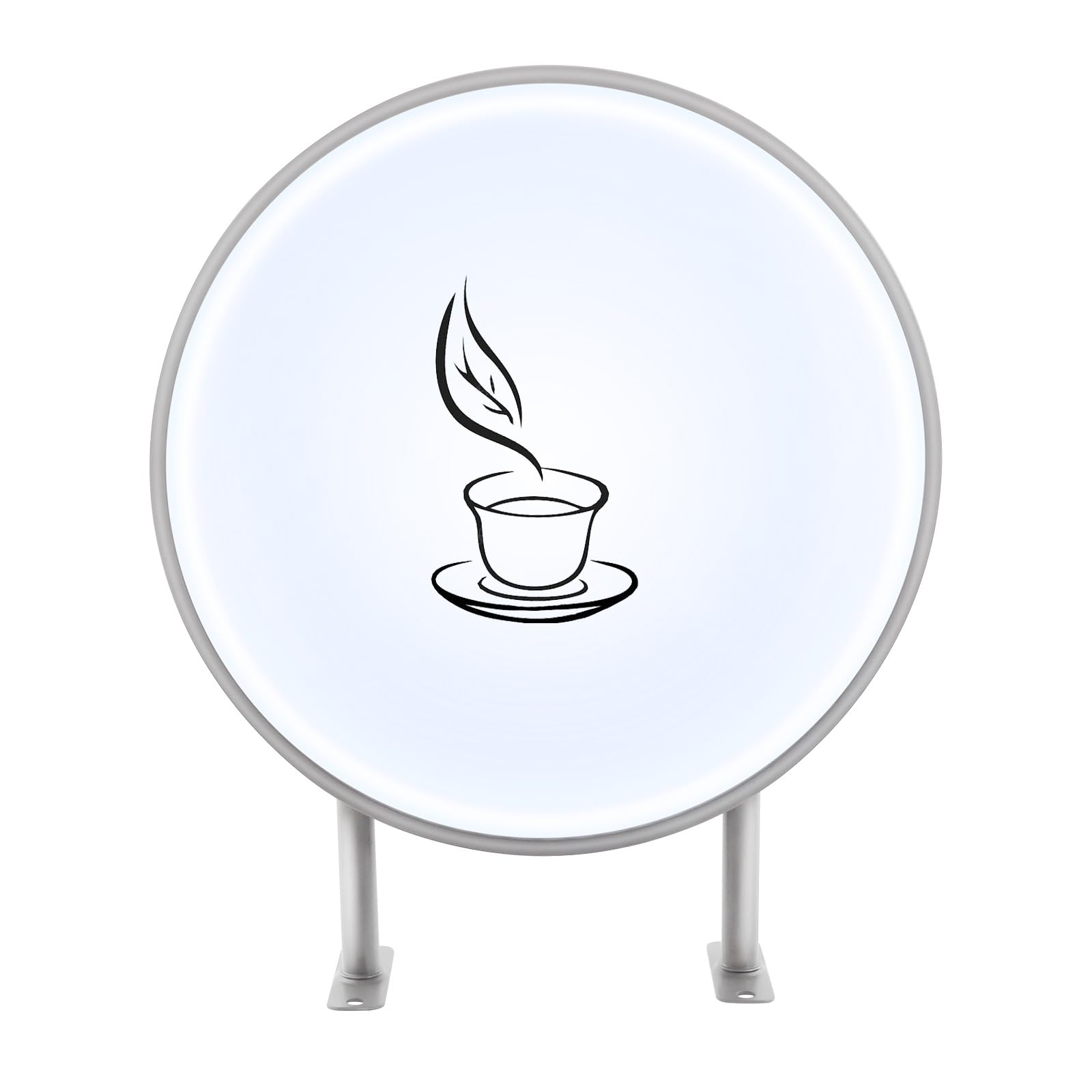Lightbox | Doppelseitiger runder LED-Leuchtkasten | IP67 wasserdicht & 50.000h Lebensdauer | 10W Energieeffizienz-Klasse E | Ideal für Geschäfte, Cafés & Einzelhandel | 50cm Durchmesser