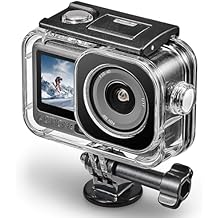 Waterproof Case for DJI Osmo Action 6 Camera, 60M/196FT Underwater Housing Shell Cage w Anti-Fog, Diving Protective Cover for Deep Diving Scuba Snorkeling w Quick Release Bracket Action 6 Accessories