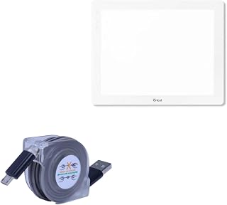 BoxWave Cable Compatible with Cricut BrightPad - miniSync, Retractable, Portable Sync Cable