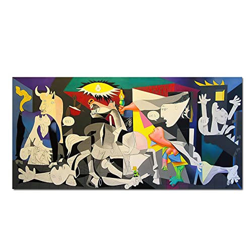Toile Picasso 50x100cm pour décoration salon moderne chic