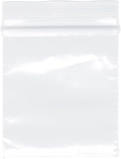 Plymor 1.5" x 1.5" (Case of 1,000), 2 Mil Zipper Reclosable Plastic Bags