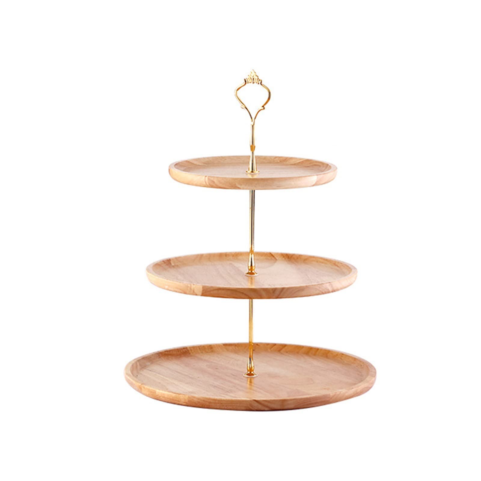 Présentoirs à Gâteaux Présentoir à gâteaux en bois avec plateau fruits et desserts pour Fêtes Mariages et Anniversaires(25x37cm)