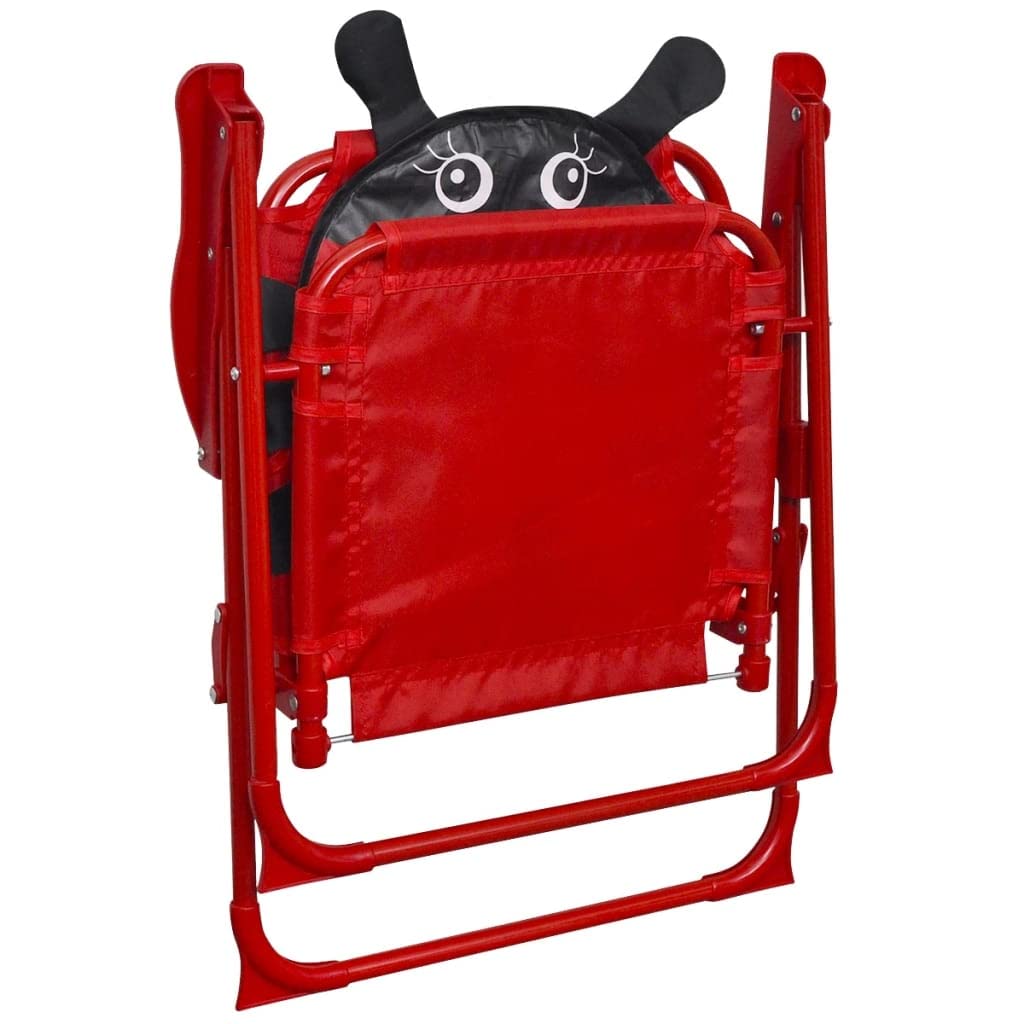 SKM Jeu de Bistro avec Parasol pour Enfants 3 pcs Rouge