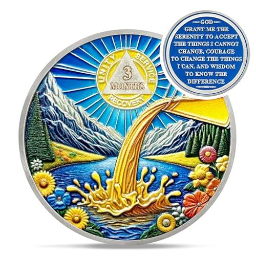 Creative Dump Beer 3 Month AA Coins - Recovery Addicts Three Month Sobriety Coin - Celebrate Milestone AA Chips and Medallions - 1-10 Prime Living Clean Alcoholics Anonymous Gifts for Men Women