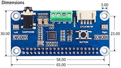 Module audio HAT Raspberry Pi 3B+ carte son stéréo WM8960 lecture et enregistrement codec - 7