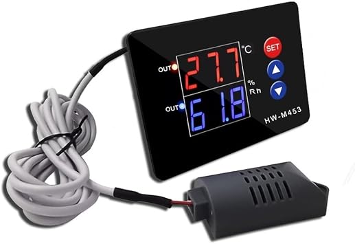 Temperature and Humidity Controller with Dual Independent Outputs for Simultaneous Heating and Cooling Device Management (HW453-220V)