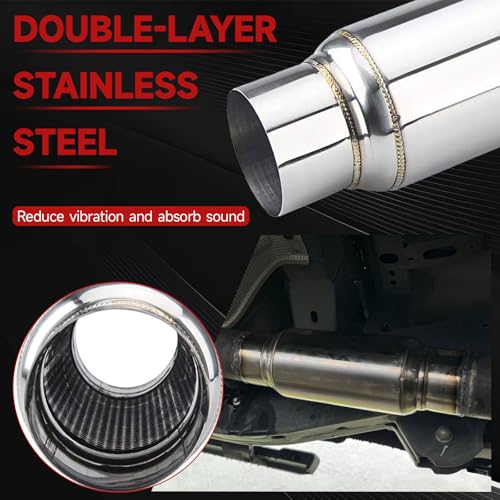 Image of LCGP 3 inch Universal Resonator, Straight Through Performance Muffler, 16 inch Overall Length