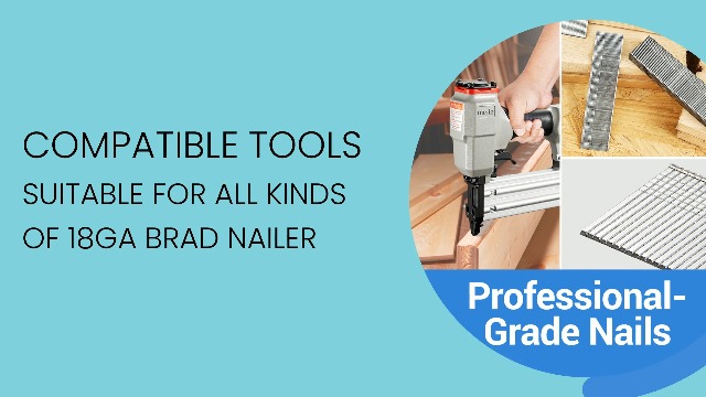 Image of meite 18 Gauge Brad Nails, 1-1 /2-Inch 18GA Brad Nails, Galvanized Nail Gun Nails for Pneumatic, Electric Brad Nailer Gun (5,000 Counts)