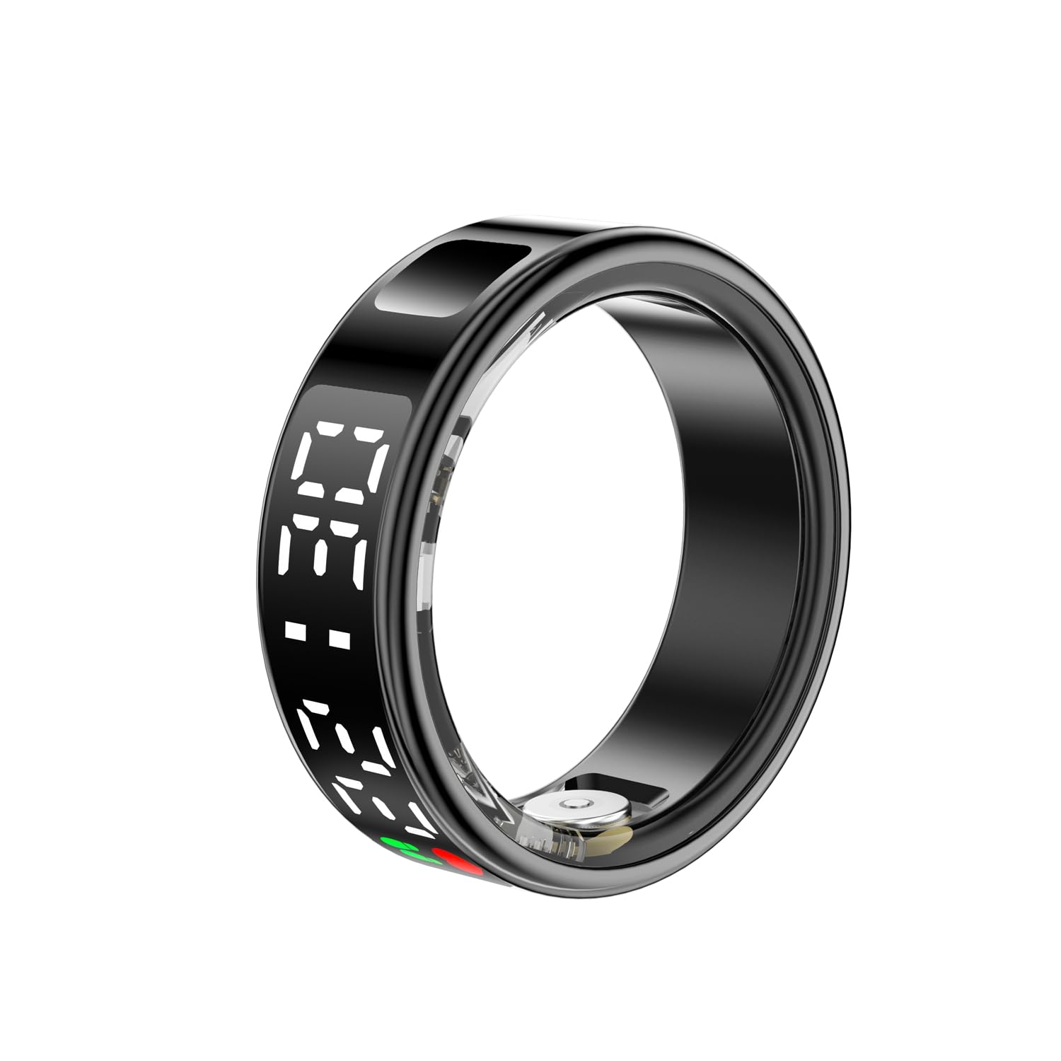 Anello intelligente con display, anello intelligente IP68 per donne e uomini con monitoraggio della frequenza cardiaca del sonno Monitoraggio dell'ossigeno nel sangue contapassi Bluetooth