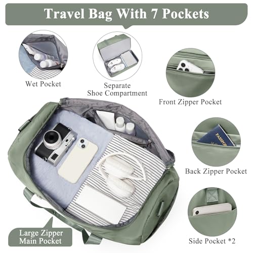 Extra Large Travel Duffle Bag, Carry-On Weekender Bags for Women Travel by SYCNB - Used condition - Image 5