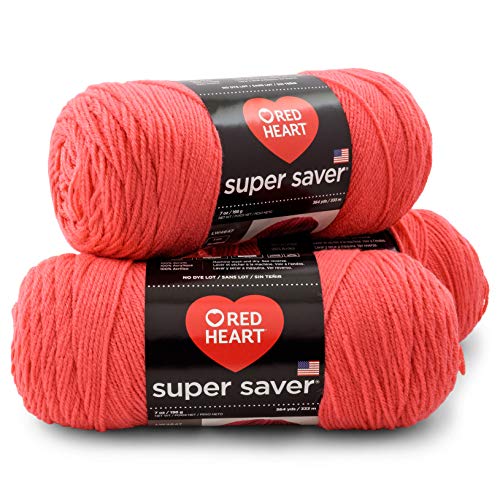 Image of RED HEART Super Saver 3-Pack yarn, FLAMINGO 3 Pack