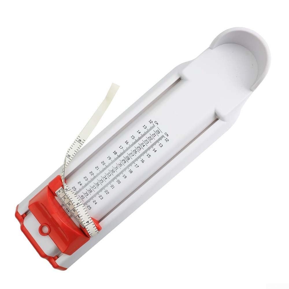ReachMall Mesureur de pied de bébé 120–280 mm pour la croissance des tout-petits – Règle professionnelle de longueur du pied en plastique robuste rouge (rouge)
