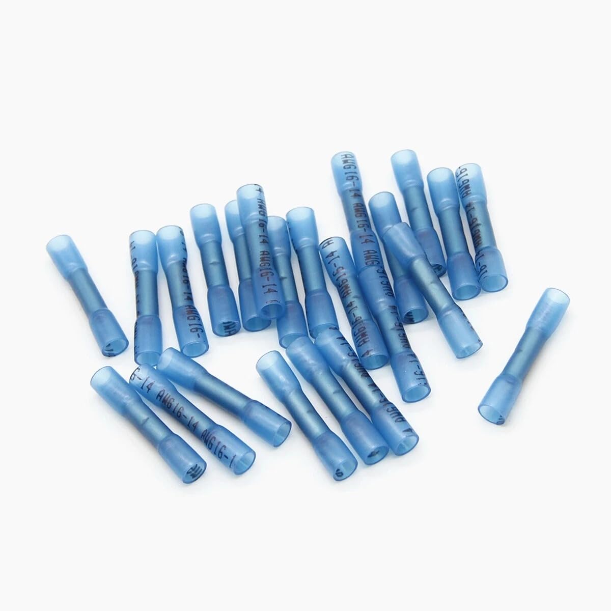 400 Pcs of Blue 16-14 AWG Crimp Terminals Kit Heat Shrink Butt Wire Connectors Gauge
