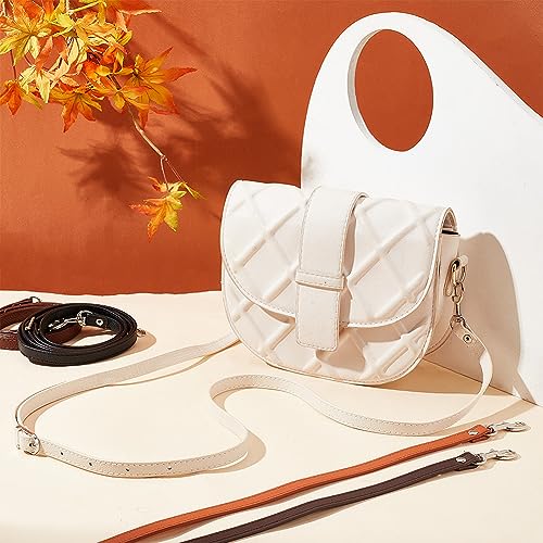 Image of PH PandaHall 5 Colors Adjustable Leather Bag Straps, 43~50 Inch Cross Body Strap for Purse Replacement Purse Strap Handle Handbag Straps with Platinum Buckles for Shoulder Bags Crochet Bags