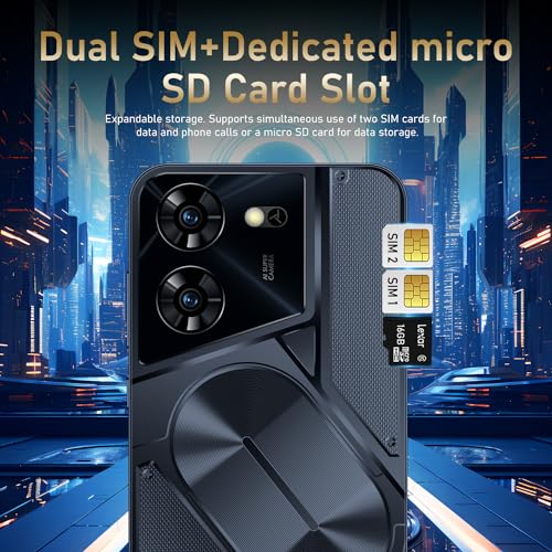 LatsYrs Basic Mobile Phone Unlocked with 5.0 inch Display, 16GB ROM,2G Dual SIM Dual Camera,Android 9.0,Wifi,Bluetooth,FM (Pova5Pro-Silvery) - 6