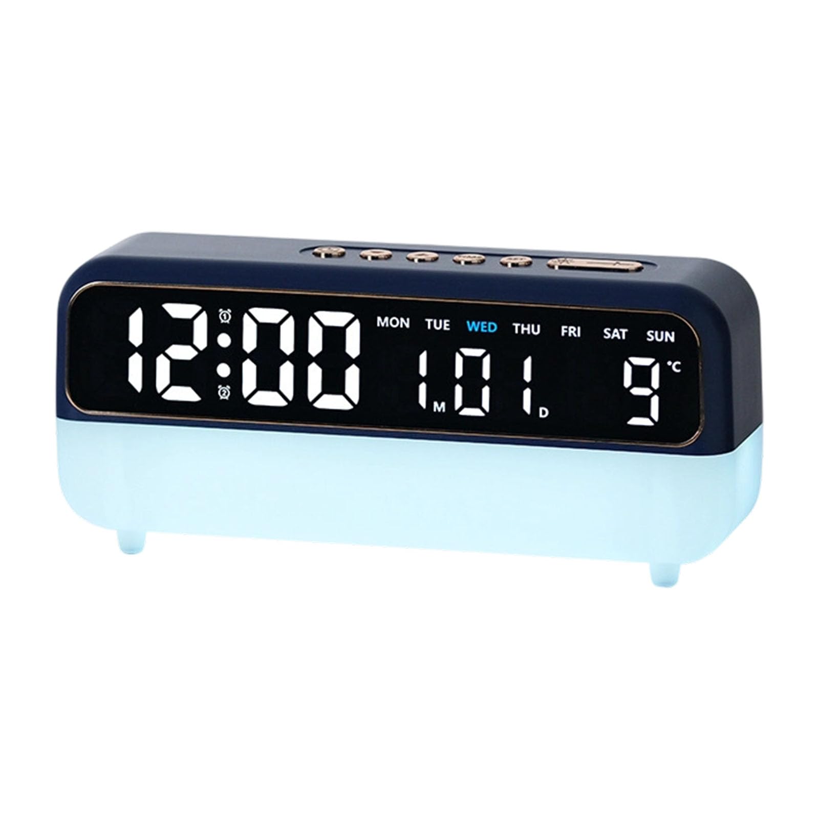ZEPFJHE Alarm Clocks for Bedroom Living Room Digital Clock Night Light Alarm Clocks with Day of Week Date Desk LED