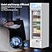 13.4 Cu.Ft Commercial Merchandiser Refrigerator, Commercial Refrigerators With Glass Door and Soft Led Light, Display Refrigerator Upright Fridge With 3 Adjustable Shelves for Shop, Restaurant, White