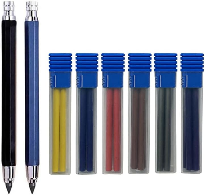 5.6mm 金属製シャープペンシル 鉛筆芯セット グラファイト鉛筆芯 シャープペンシル エンジニアリング マーキング、スケッチ、図面