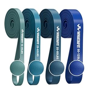WHATAFIT Resistance Bands, Pull Up Assistance Bands, Exercise Bands, Workout Bands Set for Men and Women Home Fitness, Body Stretching, Strength Training, Physical Therapy