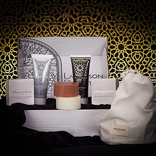 La Maison des Sultans - Coffret Cadeau Noel Papa - Idée cadeau Papa - Idée cadeau Noel Papa -1 savon lait de chèvre + 1 savon Aphrodisiâkh + 1 gommage visage + 1 gommage corps Cover