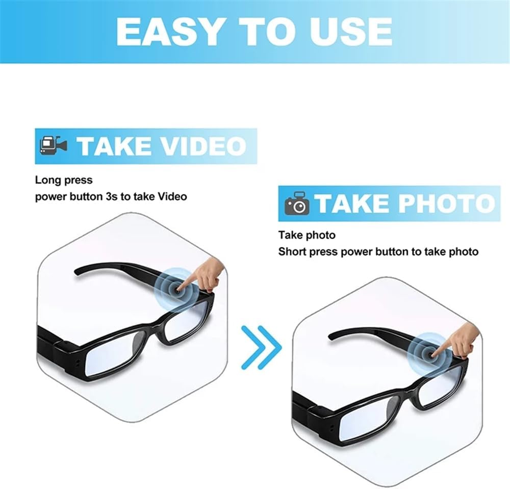 Limiete Y2K Spy Glasses – 1080p HD Hidden Camera Glasses/No WiFi Needed / 32GB Micro SD Included / 38g Featherlight Frame / 95-Minute Recording/Plug-and-Play USB 2-in-1 Reader/English Manual