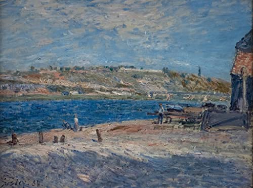 Toile Alfred Sisley Bords de rivière à Saint Mammès 60x90cm