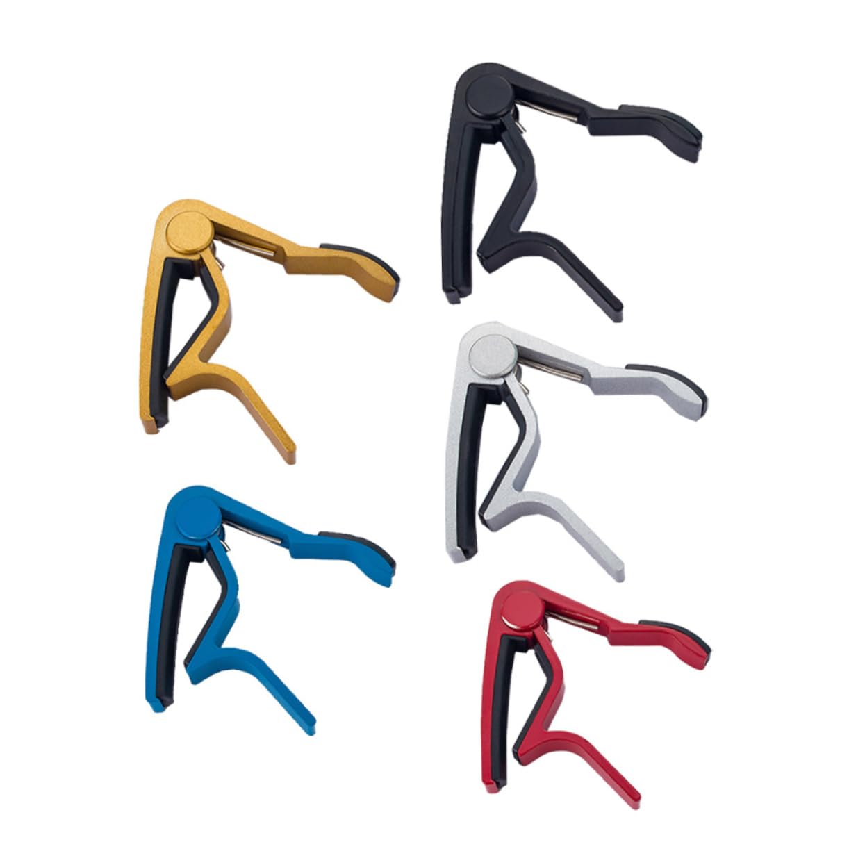 CATIEBYE 5pcs Guitar Capo Aluminum Alloy Clip Tuner for Acoustic/folk/electric Guitars Random Color