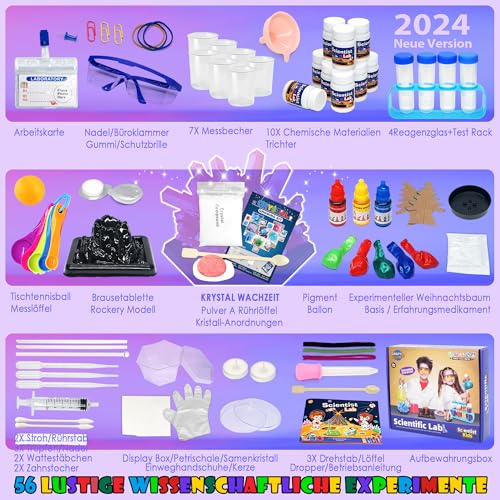 Kit Científico STEM Para Niños - 56 Experimentos De Laboratorio Científico Para Adolescentes A partir de 8 Años, Proyectos De Química, Actividades Educativas, Juguetes Para Niños, Regalos De - imagen 2