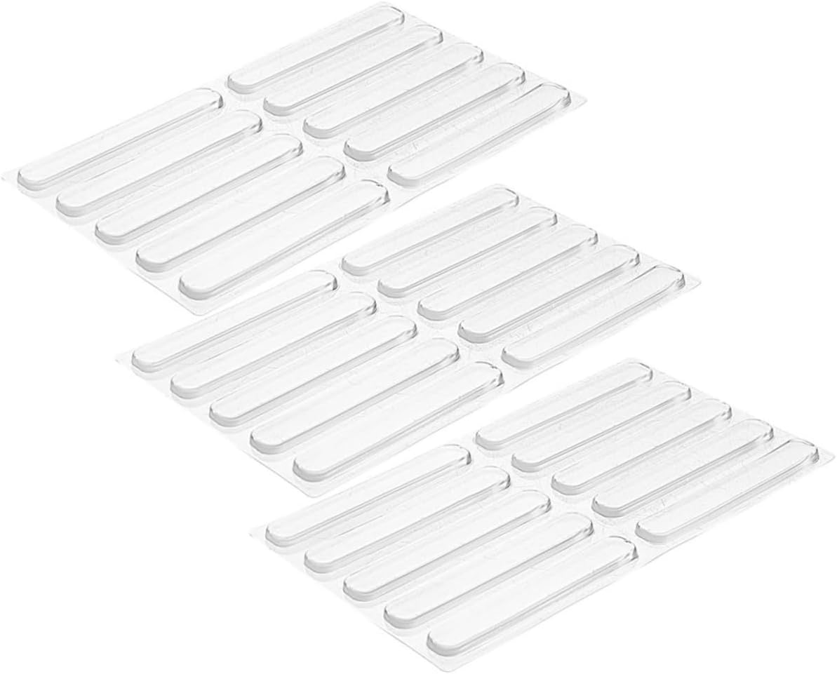 30pcs Silicone Cabinet Door Bumpers Adhesive Bumpers for Furniture Door Wedge Stopper for Slam