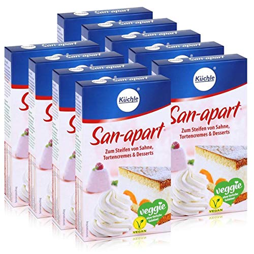 Cocina San-apart - 125 g - Para extender crema, cremas para tartas y postres (paquete de 9)
