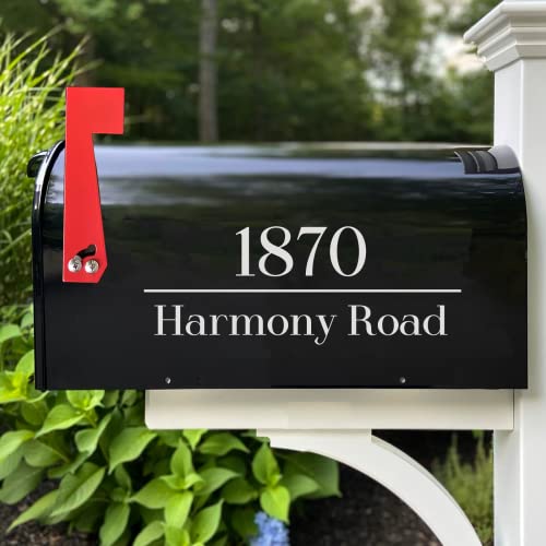 LESOON Mailbox Numbers Street Address Reflective Vinyl Decal Personalized House Numbers for Mailbox Custom Apartment Office Stickers - CMN02
